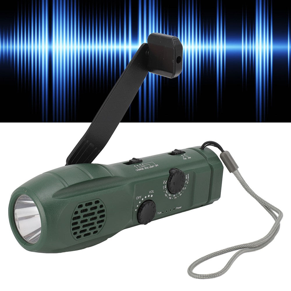 RD629 Udendørs håndsving AM/FM-radio LED-lommelygte 1200mAh Nødstrømbank