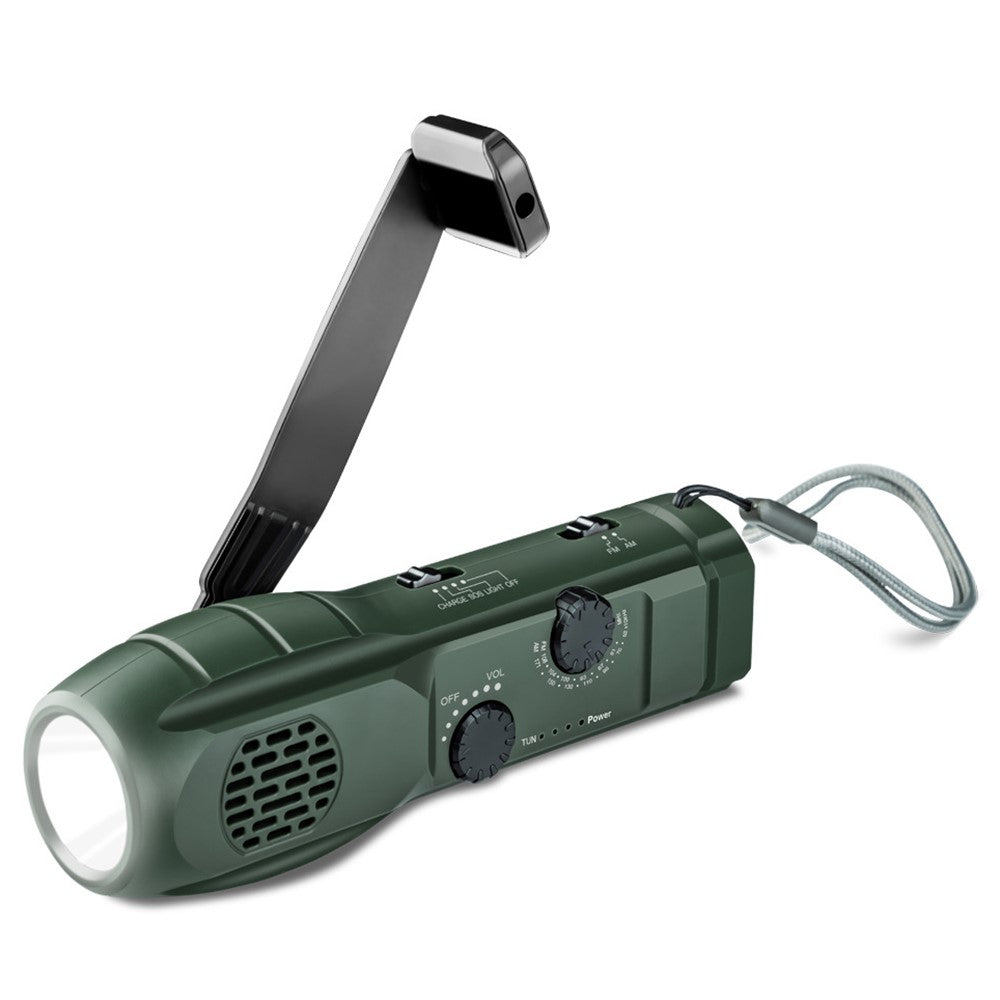 RD629 Udendørs håndsving AM/FM-radio LED-lommelygte 1200mAh Nødstrømbank