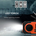 375 Solar Hand Crank Emergency Radio AM / FM / SW Weather Radio 4000mAh Power Bank with Flashlight SOS Alarm (EU Version)