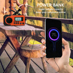 375 Solar Hand Crank Emergency Radio AM / FM / SW Weather Radio 4000mAh Power Bank with Flashlight SOS Alarm (EU Version)