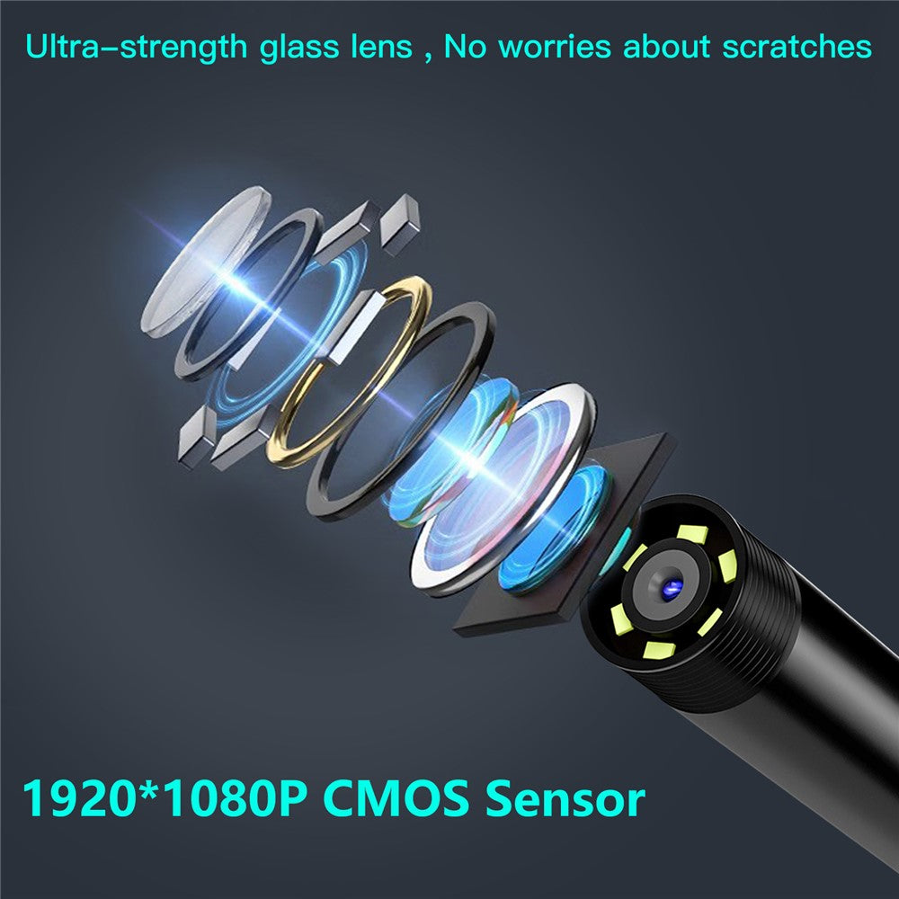 5001 5.5mm Aluminum Tube Industrial Endoscope 2MP HD Inspection Camera with 2m Hard Cable, iP Interface