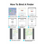 S9 Smart Tag Bluetooth-compatible Tracker Anti-lost Finder for Key, Backpack, Wallet for iOS
