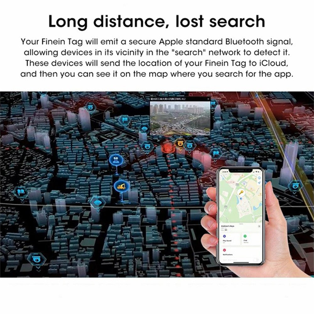 S9 Smart Tag Bluetooth-compatible Tracker Anti-lost Finder for Key, Backpack, Wallet for iOS