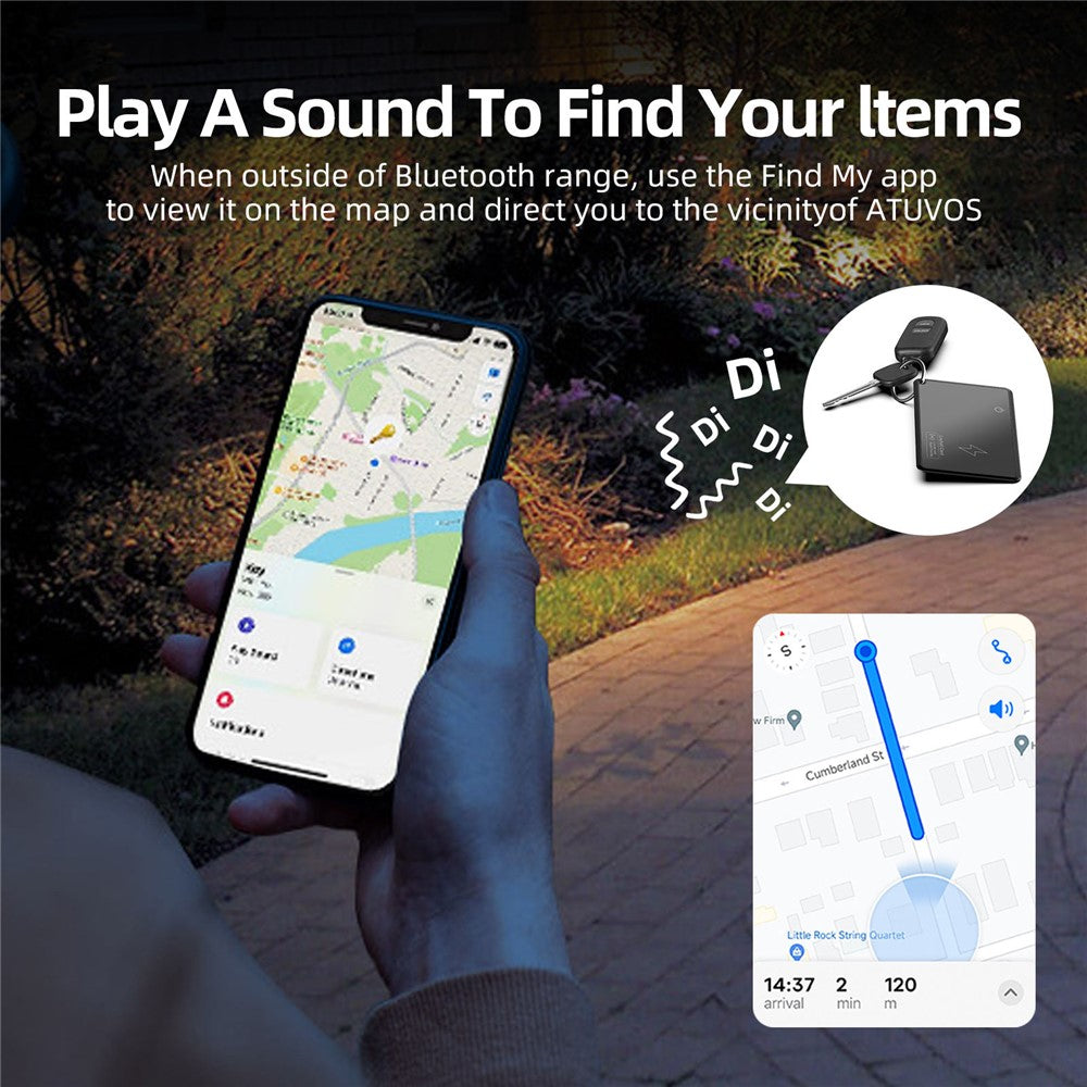 F05 Ultra-Thin Card Type Smart Finder Bluetooth-compatible Tracker Item Locator for Wallet, Luggage, Bike