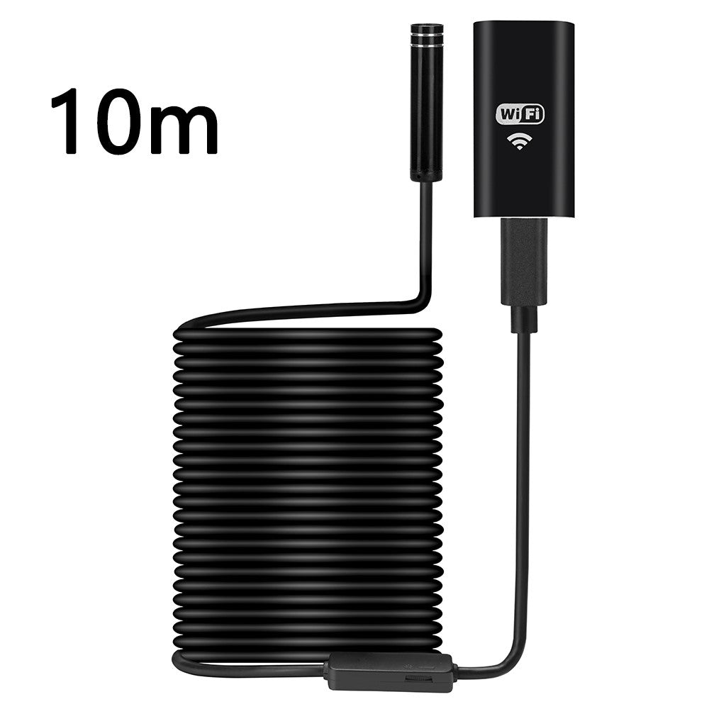 YPC100 10m Hard Wire WiFi Borescope 8mm Camera Lens Cell Phone Inspection Endoscope