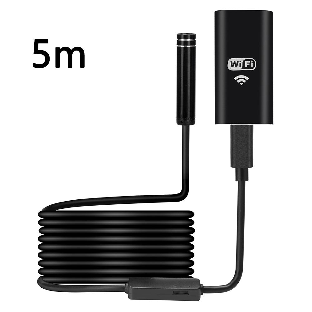 YPC100 5m Hard Wire Cell Phone Inspection Endoscope 8mm Camera Lens WiFi Borescope