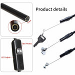 Y1002 10m Flexible Wire Type-C+USB+Android Phone Borescope 5.5mm Camera Lens Inspection Endoscope