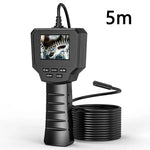 128A 5m Hard Wire 2.4-inch IPS Screen Hand-Held Endoscope 8mm Lens Pipe Inspection Borescope with Shooting / Video Recording Function