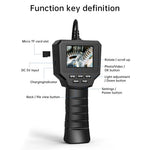 128A 5m Hard Wire 2.4-inch IPS Screen Hand-Held Endoscope 8mm Lens Pipe Inspection Borescope with Shooting / Video Recording Function