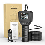 128A 5m Hard Wire 2.4-inch IPS Screen Hand-Held Endoscope 8mm Lens Pipe Inspection Borescope with Shooting / Video Recording Function