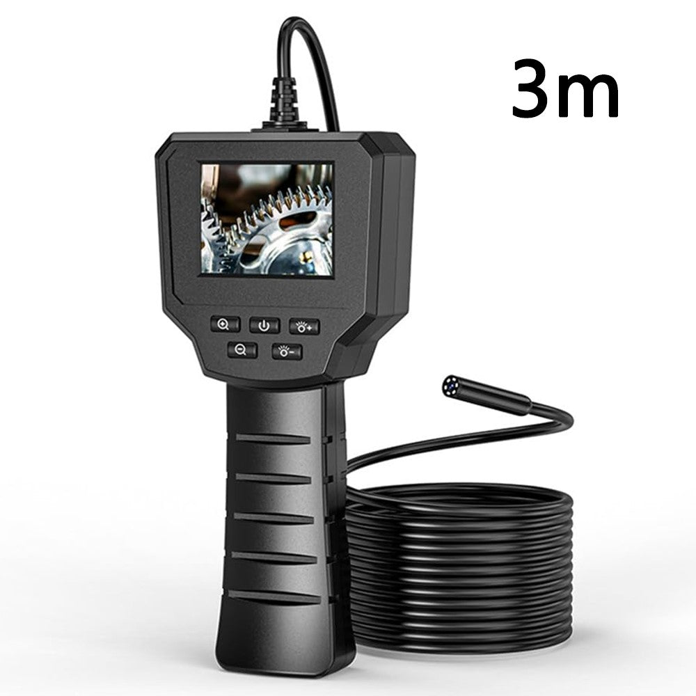 128A 3m Hard Wire 2.4 inch Screen Inspection Endoscope 8mm Camera Lens Industrial Borescope