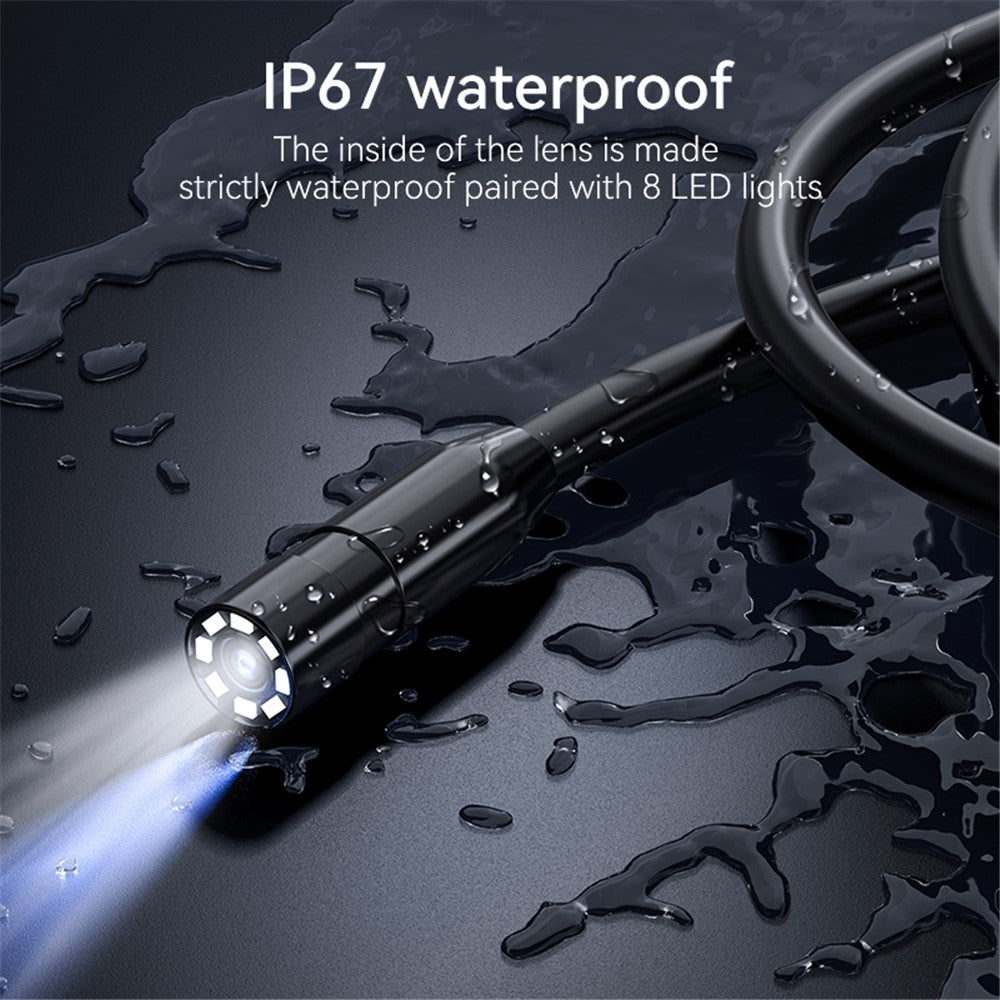 C43 5m Wire 8mm Single Lens Inspection Borescope 1080P Camera Endoscope with 4.3 inch Screen