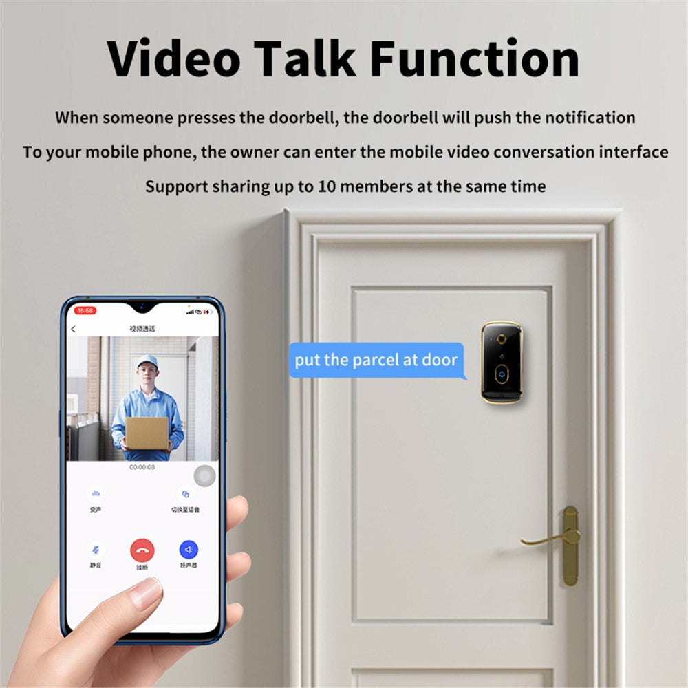 X10 Motion Detection Wireless WiFi Doorbell Phone APP Voice Intercom Video Talk Smart Door Bell