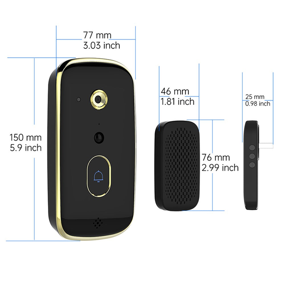 X10 Motion Detection Wireless WiFi Doorbell Phone APP Voice Intercom Video Talk Smart Door Bell