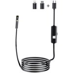 AN112 5m Soft Wire 8mm Dual Lens 3.0MP HD Endoscope Phone Industrial Pipe Inspection Camera