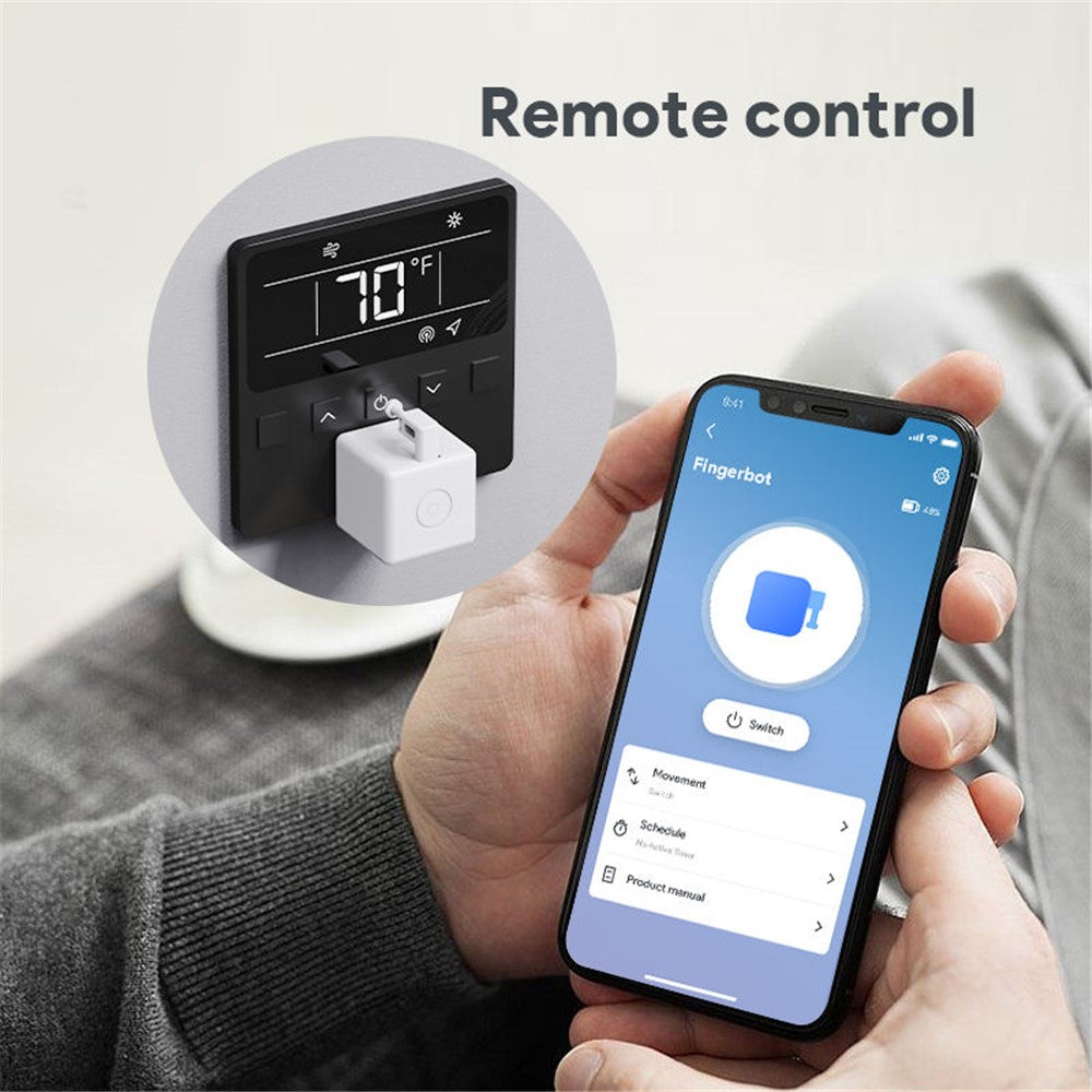 ADFBB531 Uppladdningsbar Tuya Bluetooth-kompatibel Smart Touch Pusher Arm Fingerbot Plus Switch-knapp