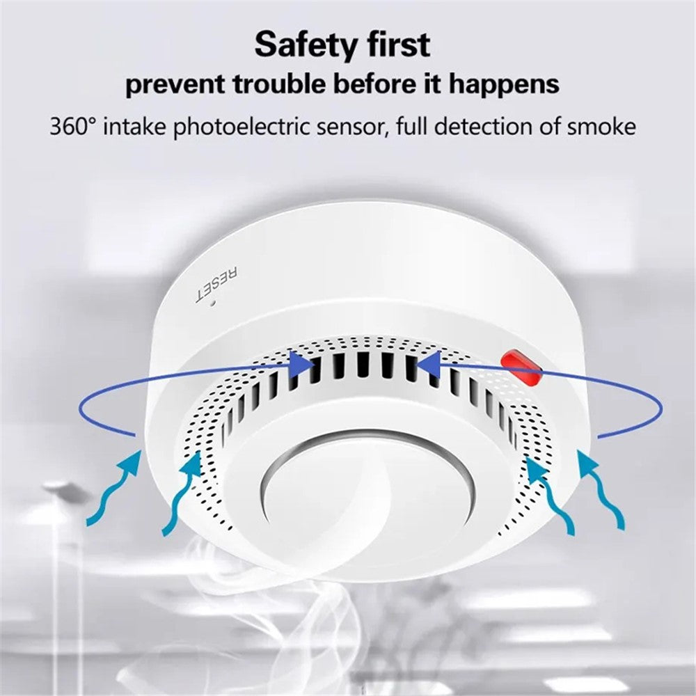 WiFi Smart Smoke Detector Tuya App Controlled Smoke Sensor Alarm Device