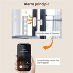 Tuya WiFi Smart Door Magnetic Sensor Alarm Door Window On-Site Alarm Sensor Support Amazon Alexa / Google Assistant