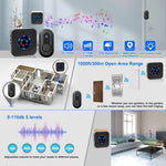 N65-2T1 Wireless Doorbell, Colorful Light Flashing, 55 Ringtones, Home Doorbell, 2 Transmitters + 1 Receiver