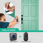 N65-2T2 Colorful Light Flashing Home Doorbell 55 Ringtones Wireless Door Bell, 2 Transmitter+2 Receiver