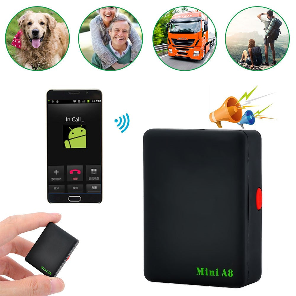 A8 Mini Vehicle Locator Car Tracker Anti-Lost Tracking Device Locator SOS Emergency Call