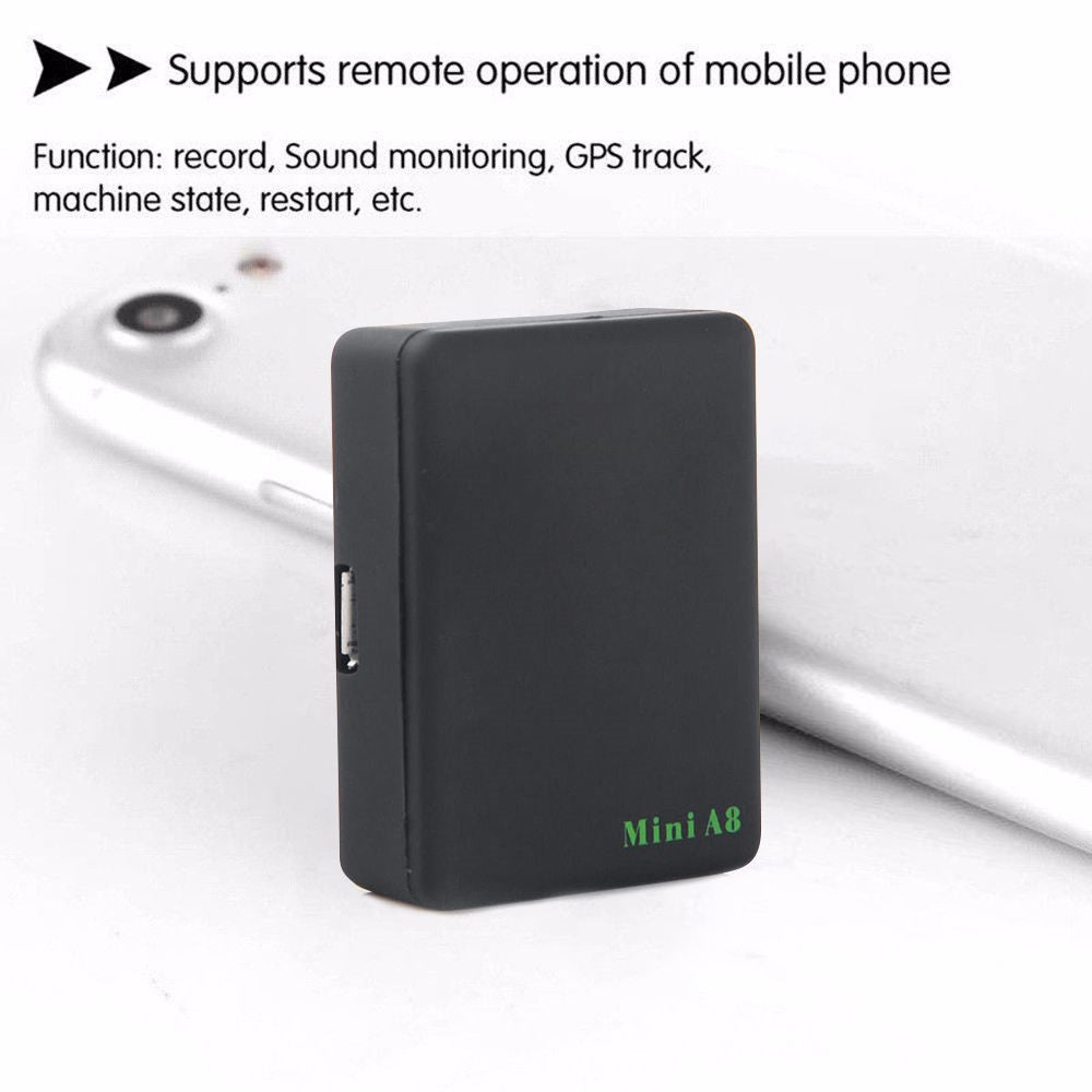 A8 Mini Vehicle Locator Car Tracker Anti-Lost Tracking Device Locator SOS Emergency Call