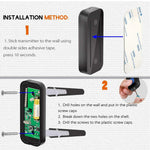 N20K-2T2 Home Doorbell 55 Ringtones Waterproof Wireless Door Bell with LED Light, 2 Transmitter+2 Receiver