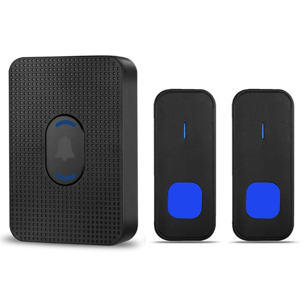 N20K-2T1 Waterproof Home Doorbell 55 Ringtones Wireless Door Bell with LED Light, 2 Transmitter+1 Receiver