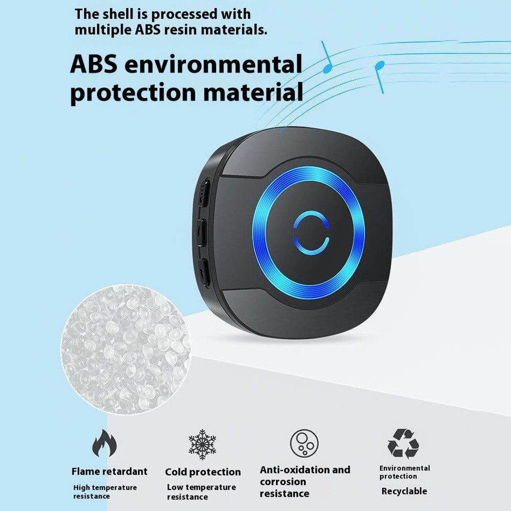 N92A-2T1 Rainproof Doorbell Adjustable Volume Flashing Light Wireless Home Door Bell, 2 Transmitter+1 Receiver