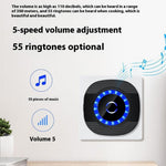 N92A-2T1 Rainproof Doorbell Adjustable Volume Flashing Light Wireless Home Door Bell, 2 Transmitter+1 Receiver