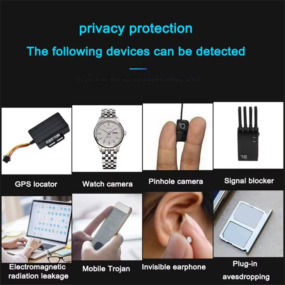 K68 Wireless Signal Detector RF Bug Finder Anti-Spy Camera Detector GPS Tracker Locator, Upgraded Version