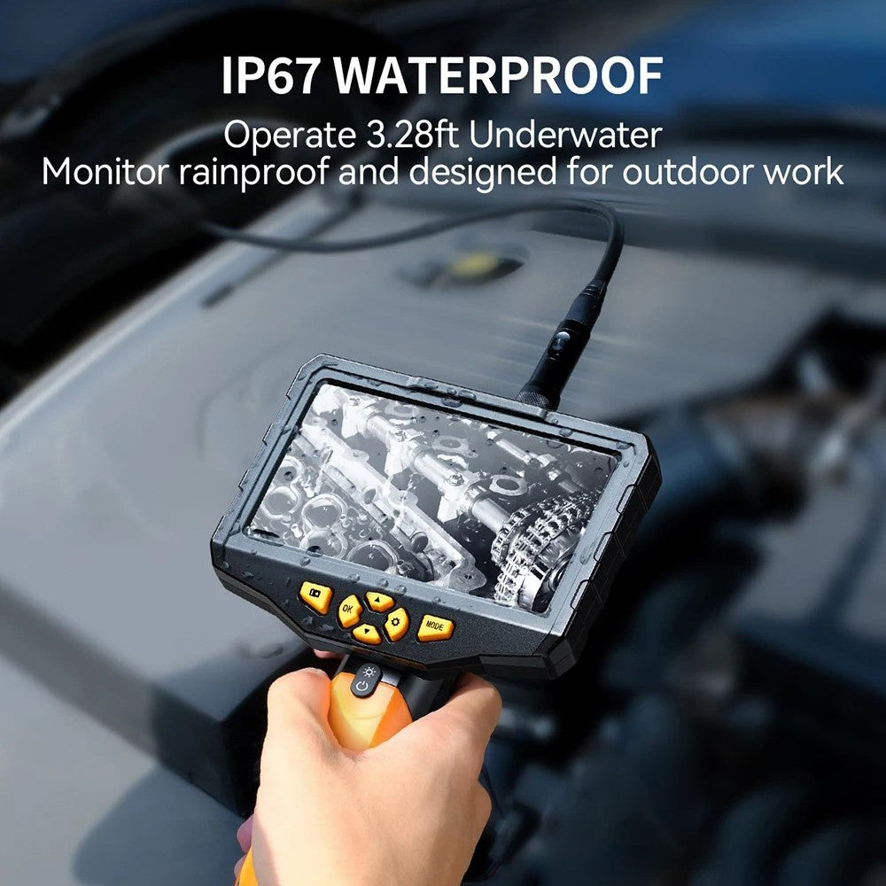 TESLONG NTS300 1m Wire 5.0-inch Screen HD Endoscope 8mm Dual Lens Pipe Inspection Borescope