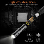 TESLONG NTS300 1m Wire 5.5mm Dual Lens Inspection Borescope 5.0-inch Screen Waterproof Endoscope