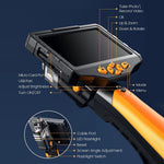 TESLONG NTS300 1m Wire 5.5mm Dual Lens Inspection Borescope 5.0-inch Screen Waterproof Endoscope