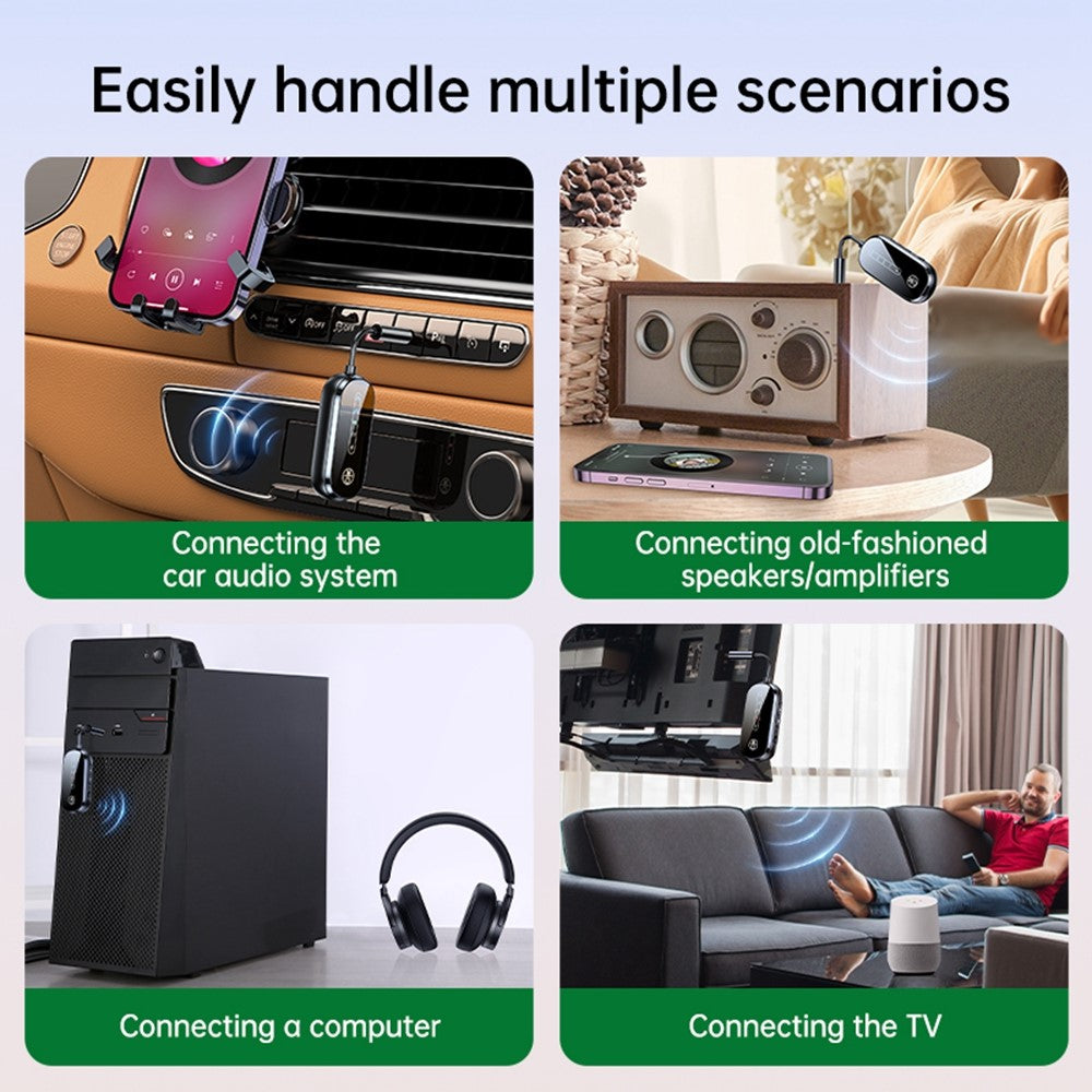C83PRO 3.5mm AUX Adapter Bluetooth-compatible 5.4 Transmitter Receiver for Connecting 2 Wireless Devices