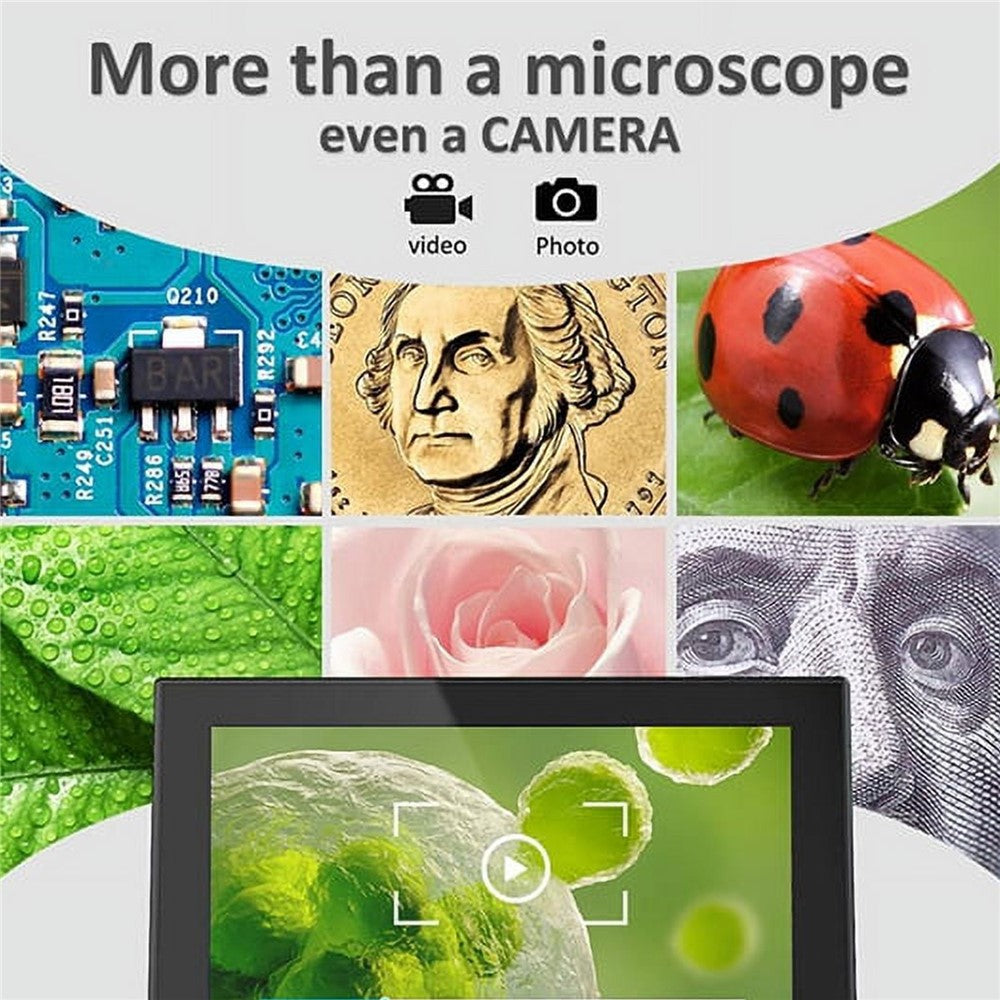 307 2MP Digital Microscope Camera 4.3 inch Screen 1000X Magnification Kids Microscope Video Recorder