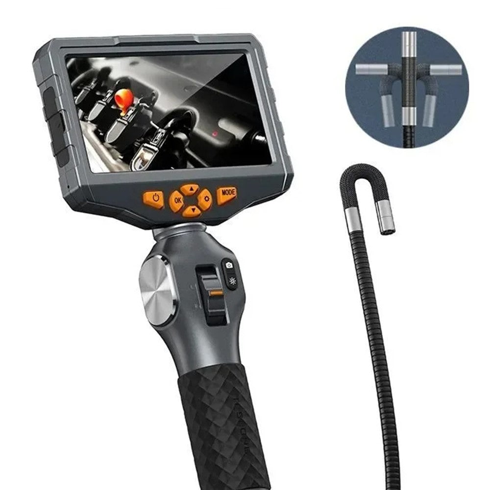 TESLONG TD500 6.5mm Rotatable Lens 1.55m Wire 5.0-inch Screen Endoscope Pipe Inspection Camera with 32G TF Card