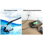 TESLONG TD500 8.5mm Rotatable Lens 1.55m Wire 5.0-inch Screen Endoscope Pipe Inspection Camera with 32G TF Card