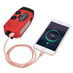 HRD-902 Udendørs Soldrevet Håndsving FM / AM / WB Radio LED Lommelygte 2600mAh Powerbank