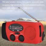 HRD-902 Udendørs Soldrevet Håndsving FM / AM / WB Radio LED Lommelygte 2600mAh Powerbank
