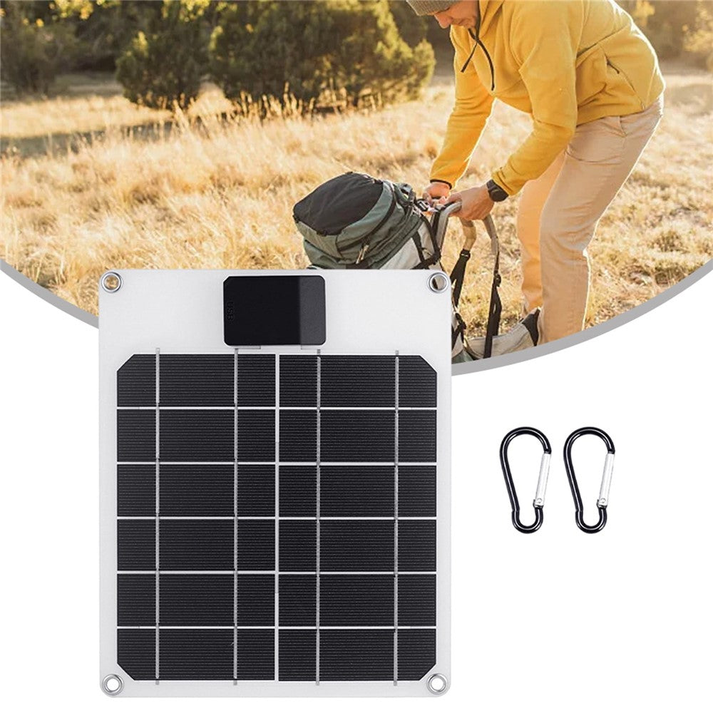 GKM215 5W 5V monokrystallinsk solcellepaneloplader USB-port bærbar til mobiltelefon, camping, vandring, rejser