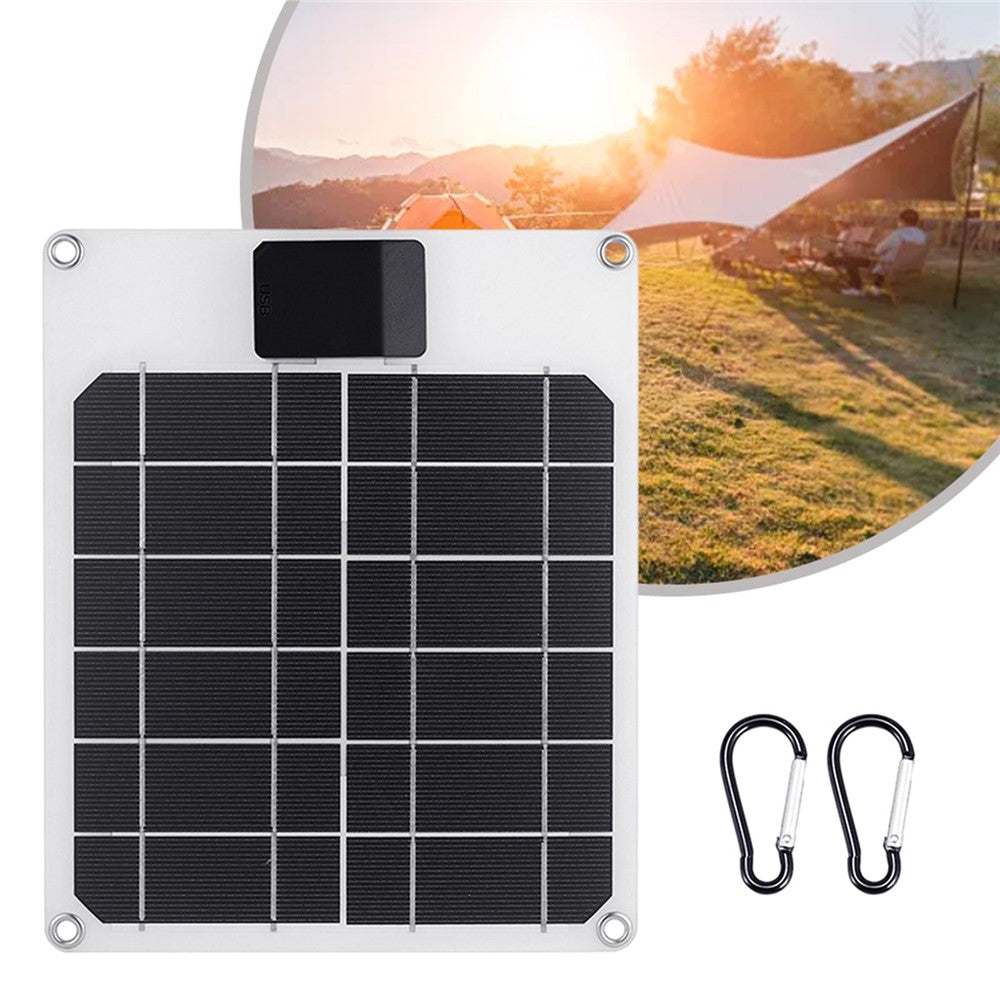 GKM215 5W 5V monokrystallinsk solcellepaneloplader USB-port bærbar til mobiltelefon, camping, vandring, rejser