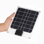 GKM215 5W 5V monokrystallinsk solcellepaneloplader USB-port bærbar til mobiltelefon, camping, vandring, rejser