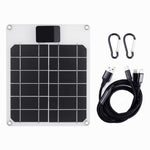 GKM215 5W 5V monokrystallinsk solcellepaneloplader USB-port bærbar til mobiltelefon, camping, vandring, rejser