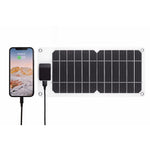 GKM215 6W 5V monokrystallinsk solpaneloplader med USB-port bærbar til mobiltelefon, camping, vandring og rejser