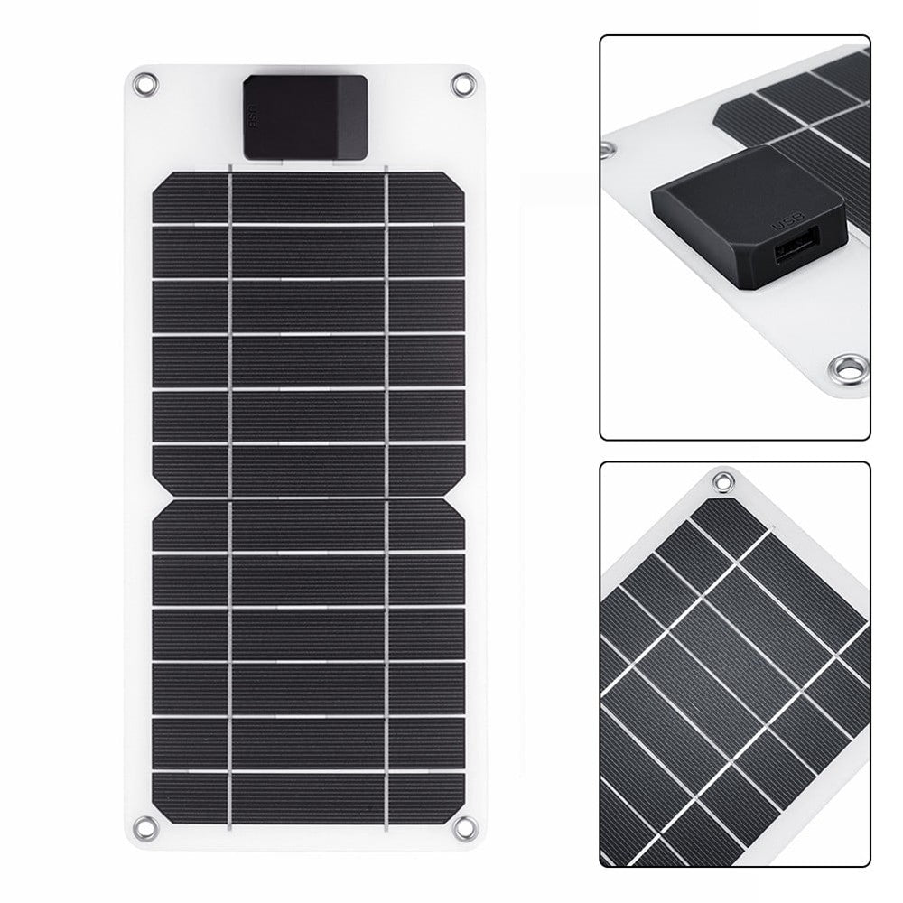 GKM215 6W 5V monokrystallinsk solpaneloplader med USB-port bærbar til mobiltelefon, camping, vandring og rejser