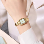 SKMEI 2315 Stylish Women Square Quartz Watch Alloy Strap Pointer Wrist Watch