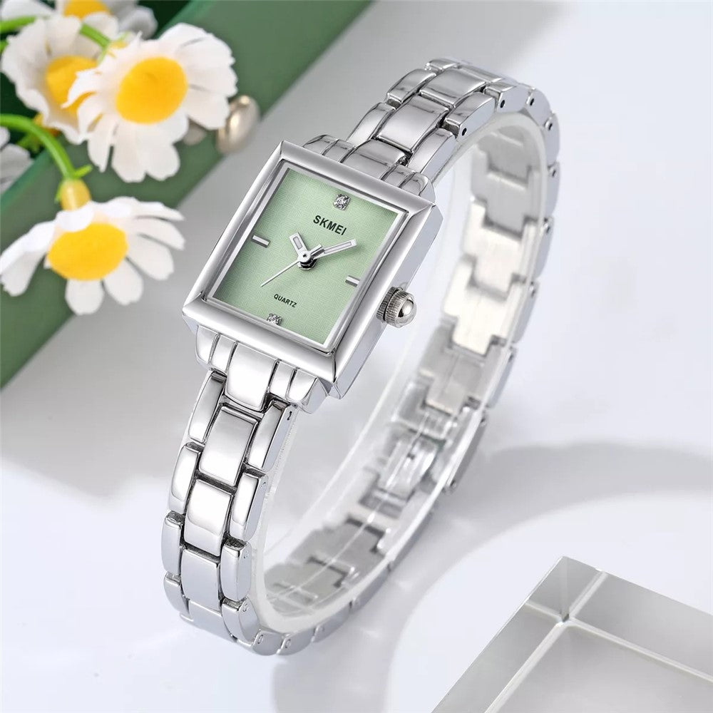 SKMEI 2315 Stylish Women Square Quartz Watch Alloy Strap Pointer Wrist Watch