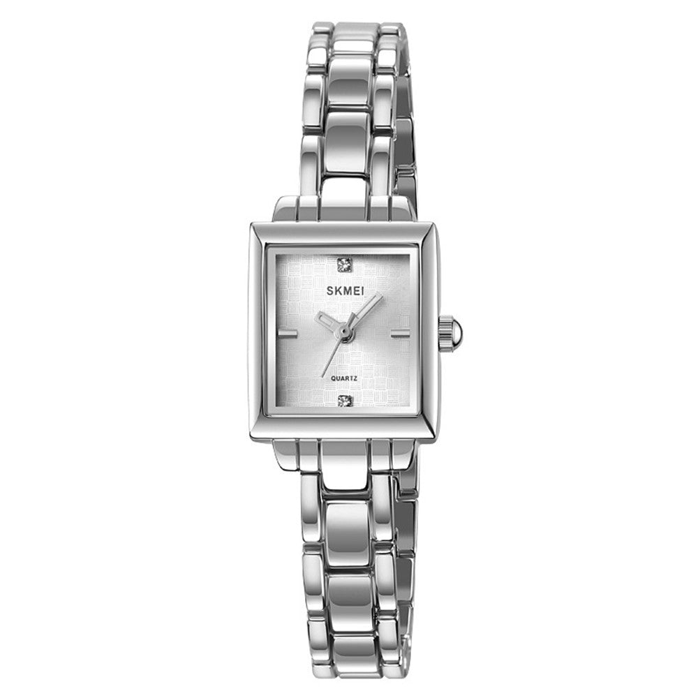 SKMEI 2315 Stylish Women Square Quartz Watch Alloy Strap Pointer Wrist Watch