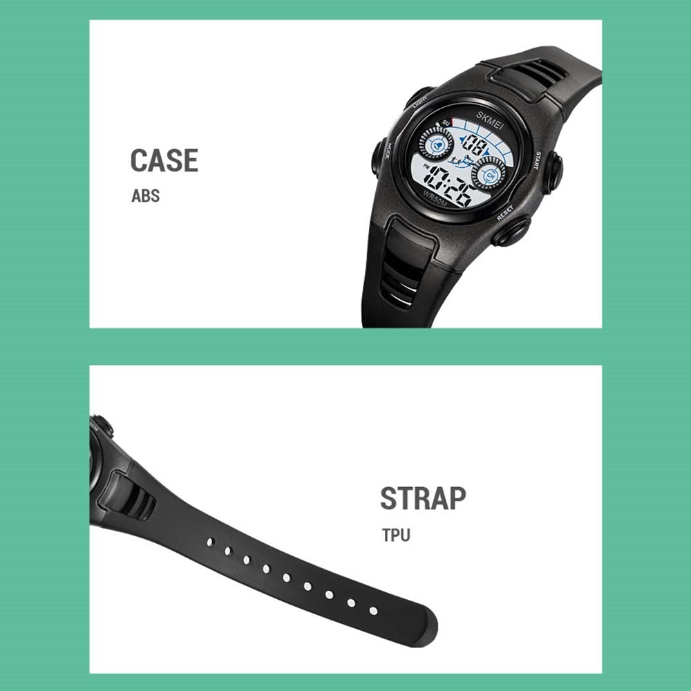 SKMEI 2309 Student Kids LED Backlight Digital Watch Date Alarm Clock Sports Electronic Watch